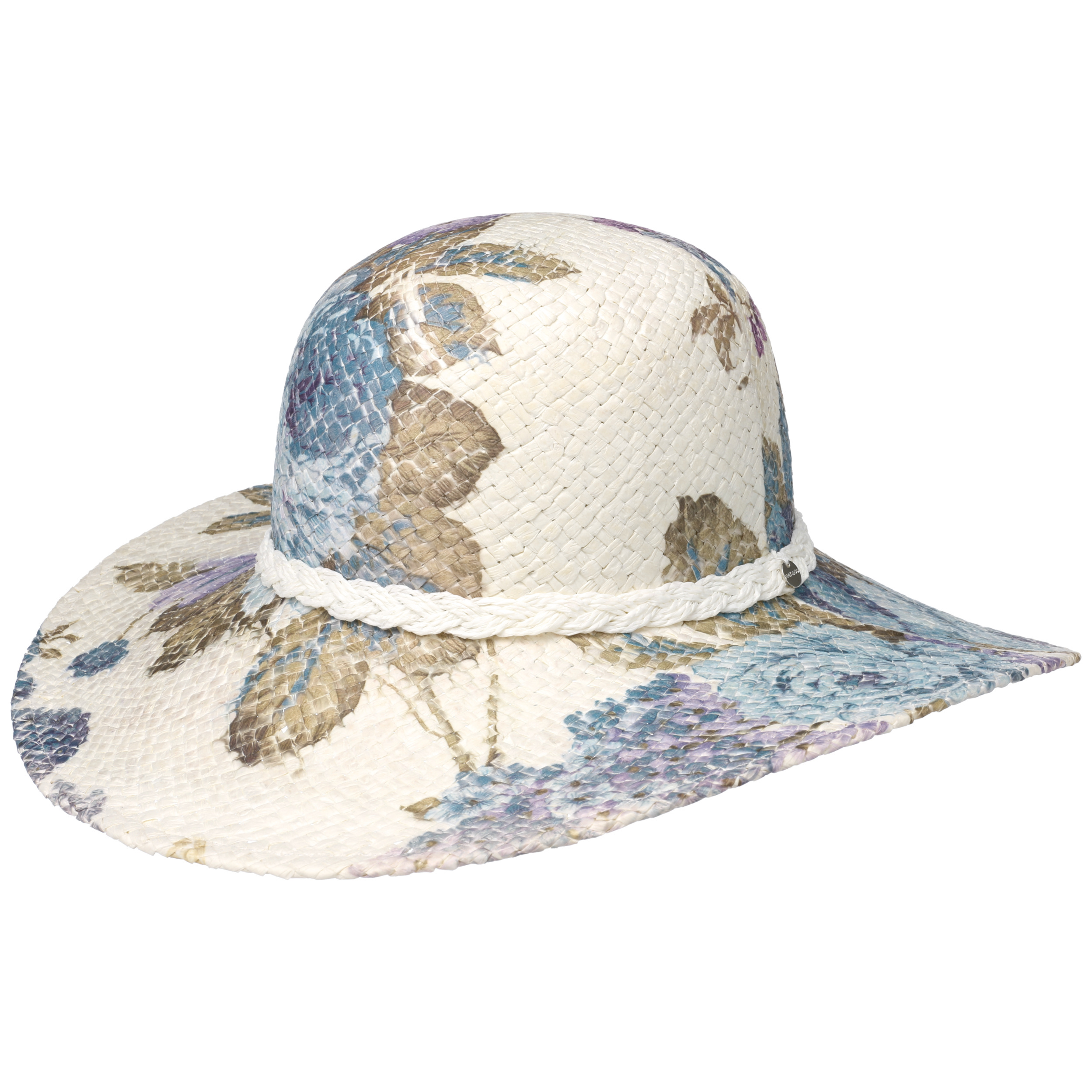 blue flowers floppy hat