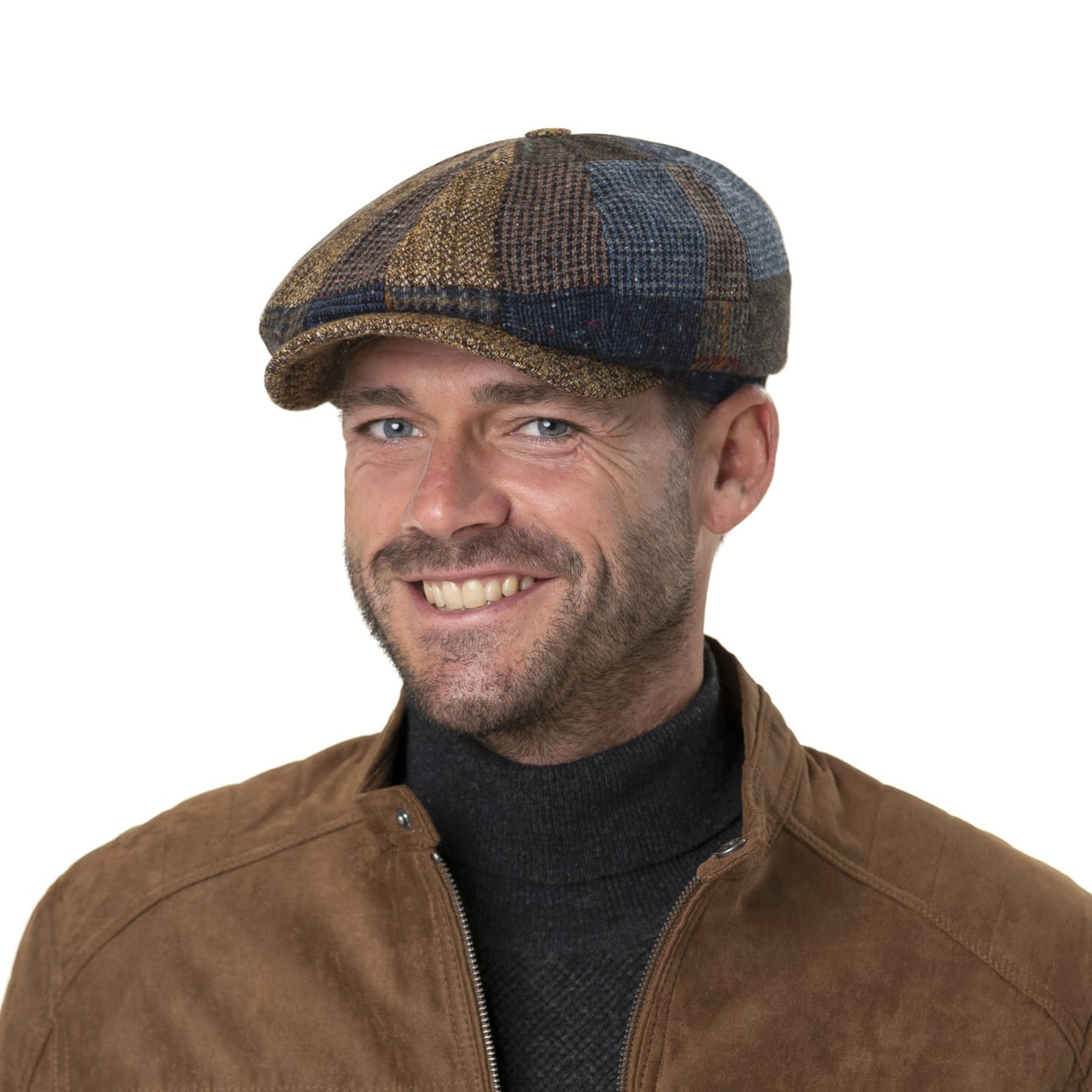 Hatteras New Patchwork Flat Cap By Stetson