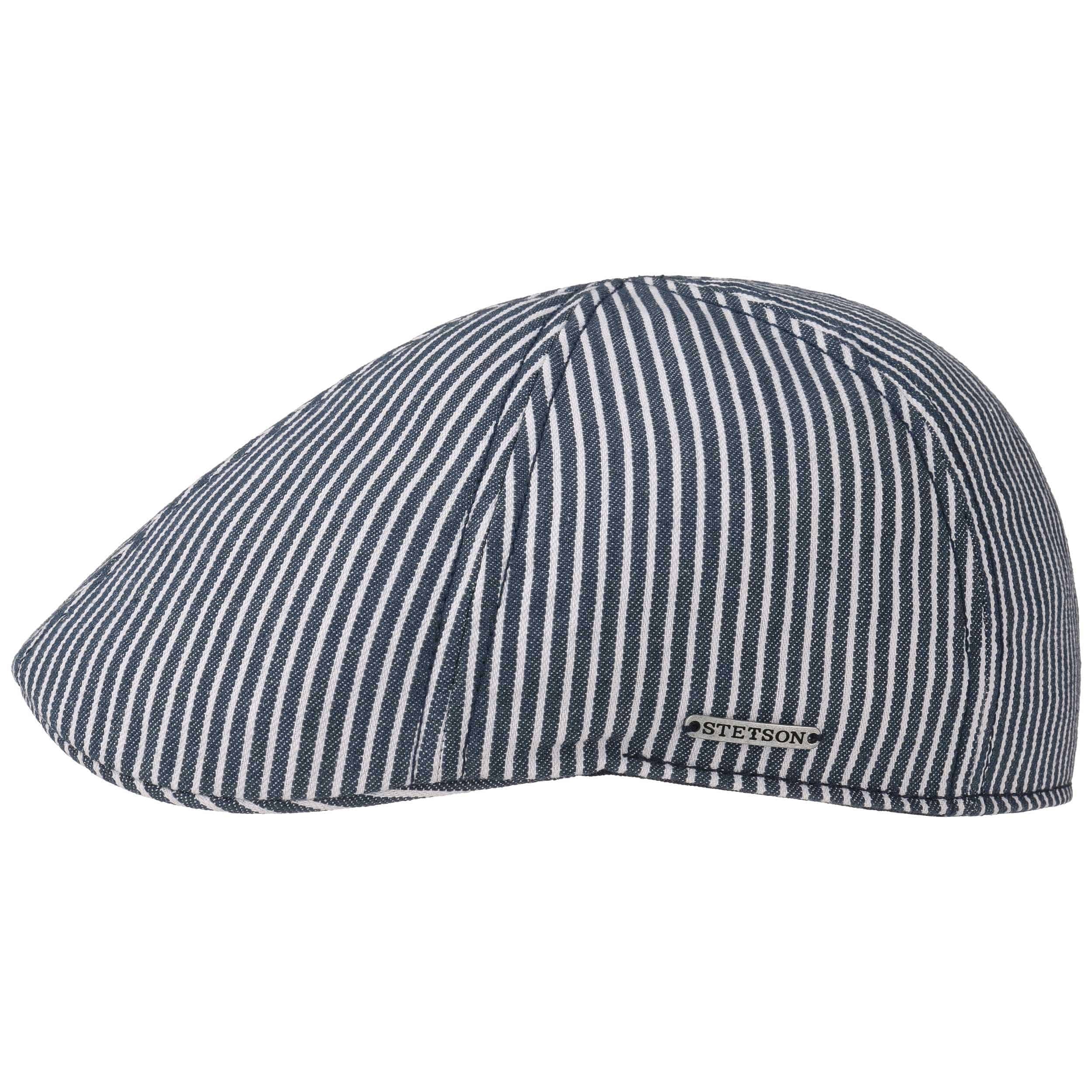 Texas Hickory Stripe Flat Cap By Stetson