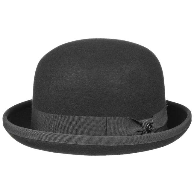 New Unisex 100% Wool Felt Bowler Hat Black 