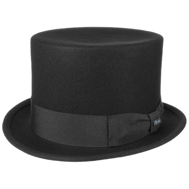 grey felt top hat