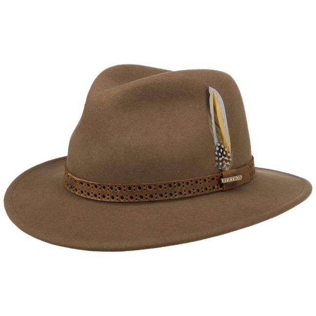 Stetson Ponsford Cappello Traveller in Feltro di Lana Prodotto negli USA Uomo Tutto l Anno