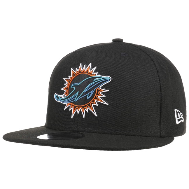 New Era Miami Dolphins Crest 9FIFTY Mens Snapback Hat White Teal