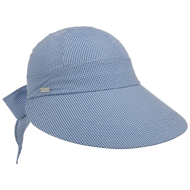 ☆25SS☆Seersucker Beret/KIMHEKIM☆ Face Framer Seersucker Sun Visor by Betmar --> Shop Hats