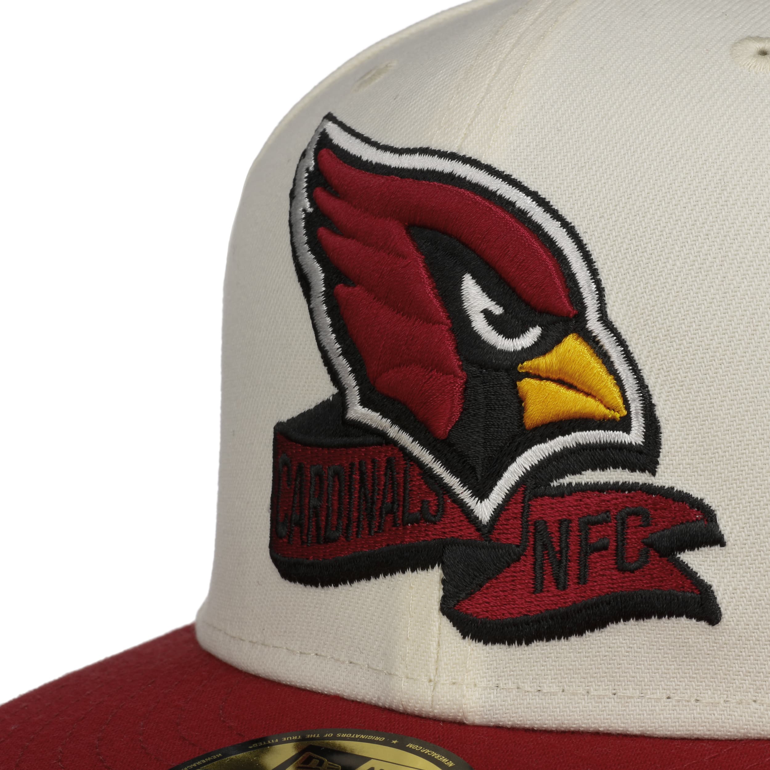 Arizona Cardinals Crest 9FIFTY Mens Snapback Hat (White/Red)