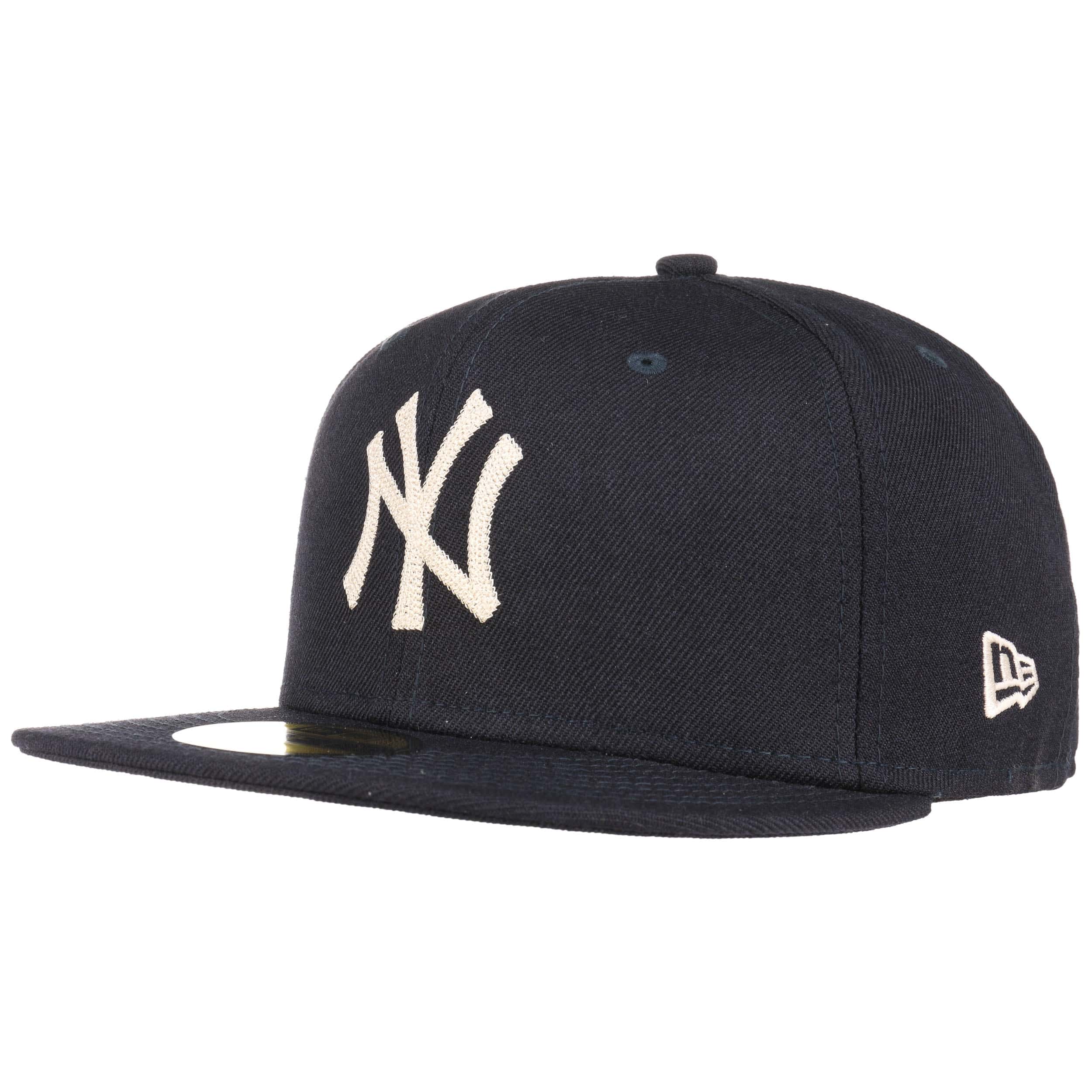 New York Yankees WHITE PURSE STITCH Fitted Hat by New Era