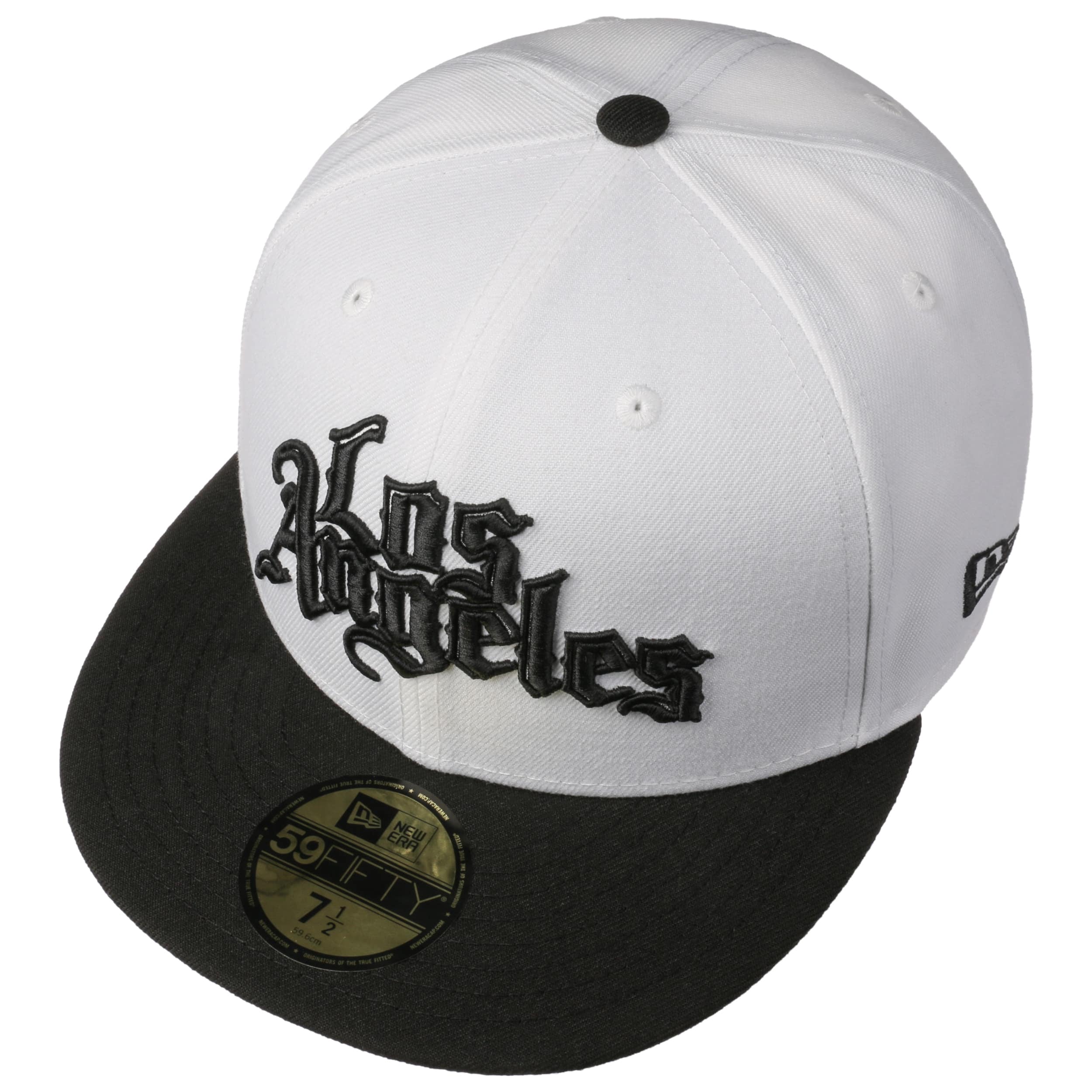 New Era Los Angeles Clippers City Edition White 59Fifty Fitted Hat Size 7  1/2