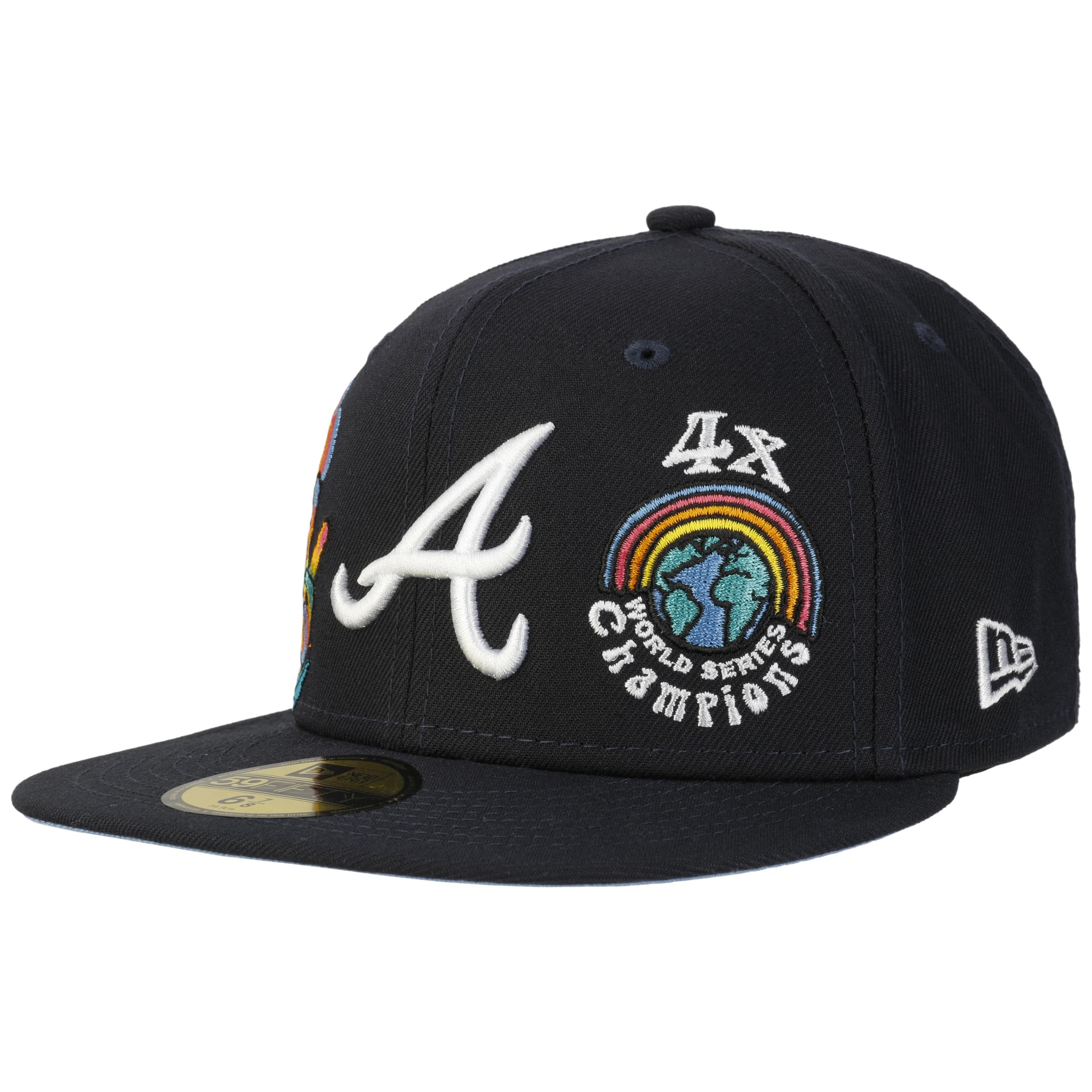 Men's Atlanta Braves New Era Navy 4x World Series Champions Crown 59FIFTY  Fitted Hat