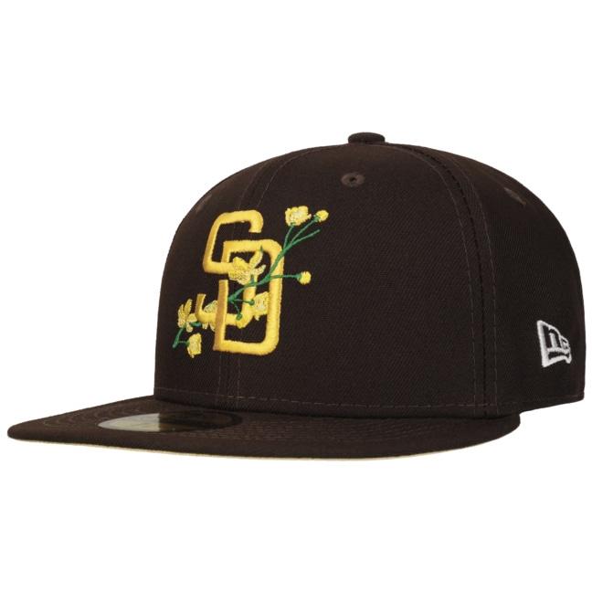 san diego padres fitted hats black
