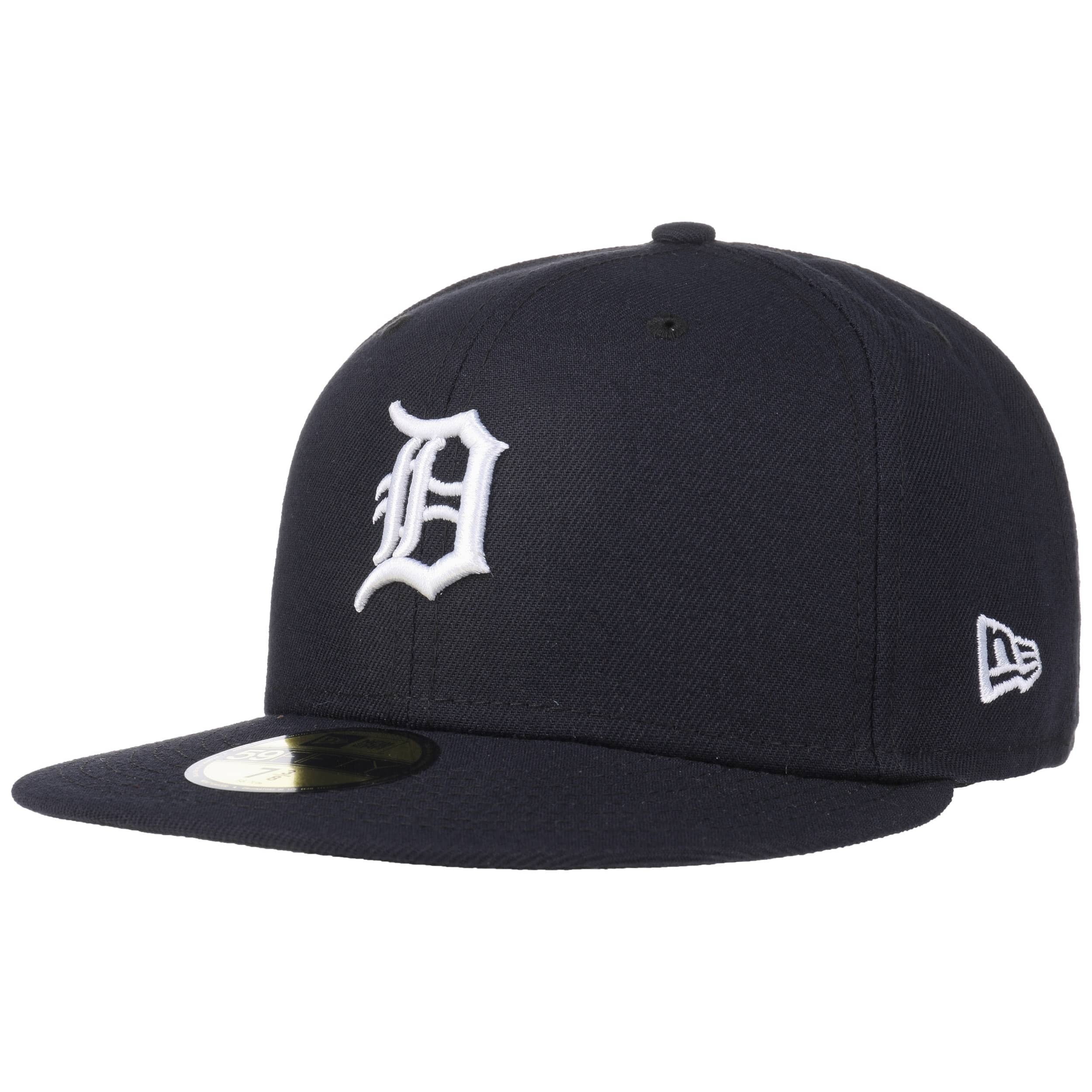 new era 59fifty detroit tigers fitted hat size 7 1/4 navy / orange 68’ w/s  patch