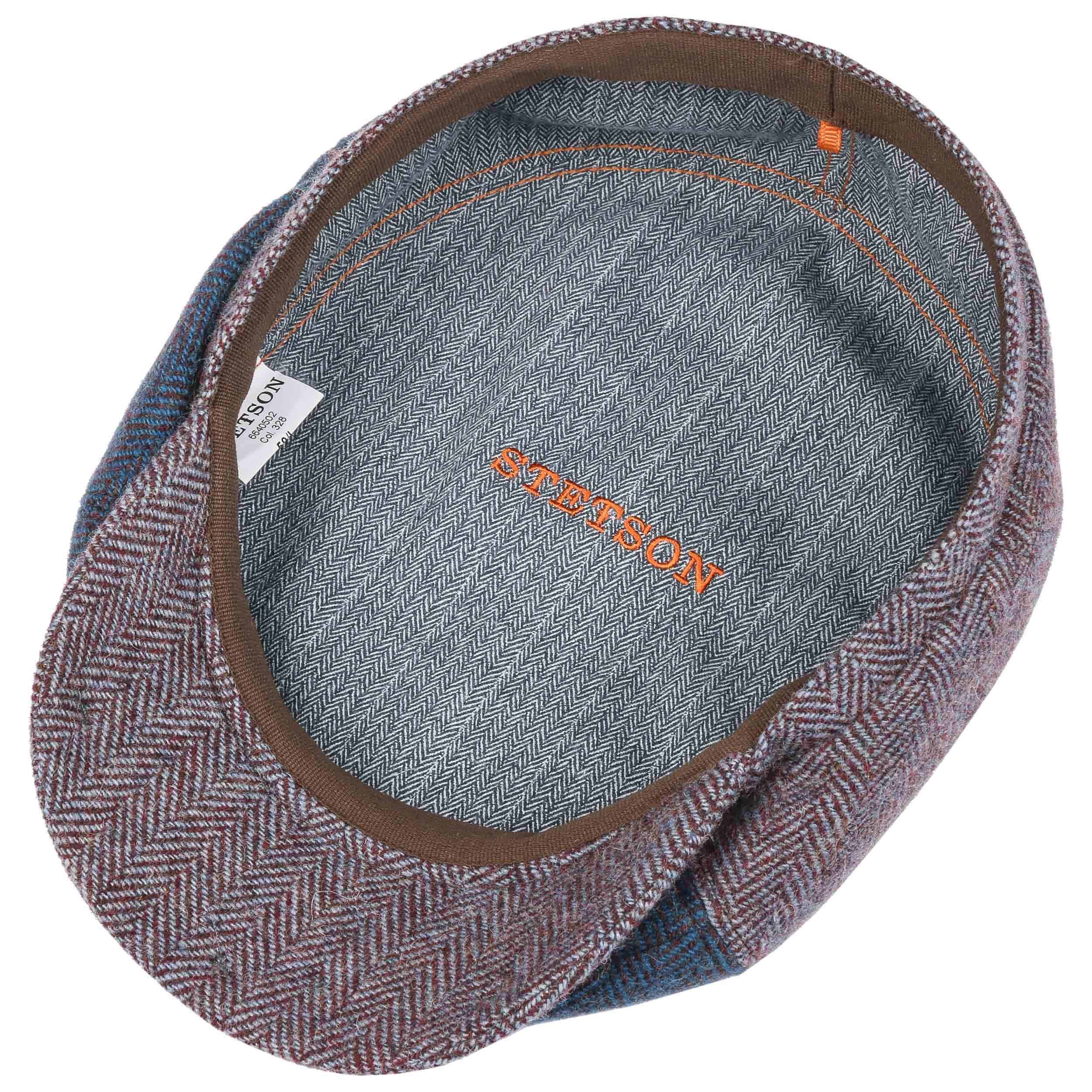 Stetson Brooklin Flatcap – Herren Schiebermütze Aus 100% Wolle, Fischgratmuster, Mit Baumwollfutter, Für Herbst/Winter