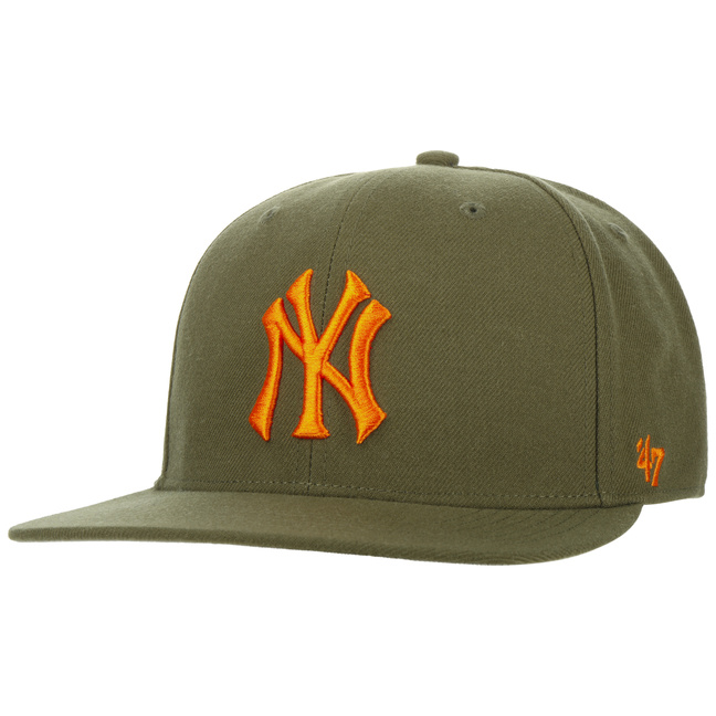 47 Brand - MLB Grey Snapback Cap - New York Yankees No Shot Captain Charcoal Snapback @ Hatstore