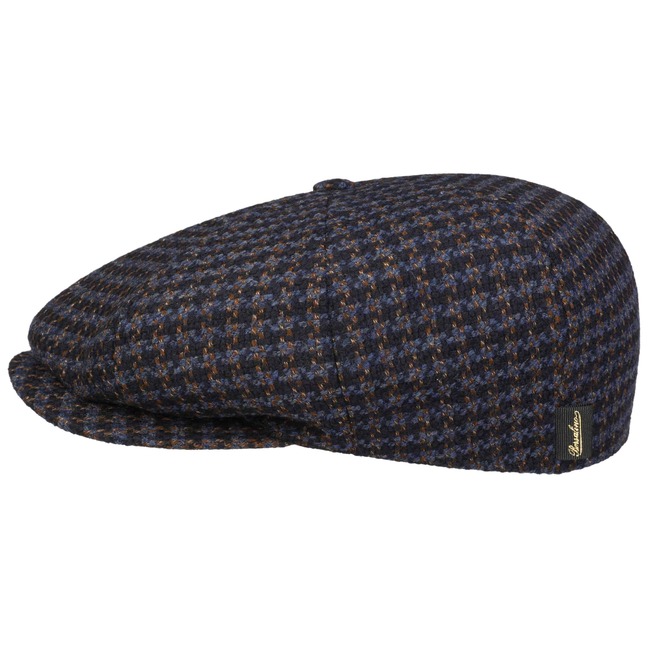 Microcheck Flat Cap by Borsalino Shop Hats Beanies Caps online Hatshopping