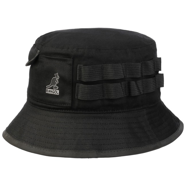帽子 700fill / Walts Cotton Bucket Hat Black Wave Bucket Hat - Cotton Bucket Hat in Black | Lack of Color