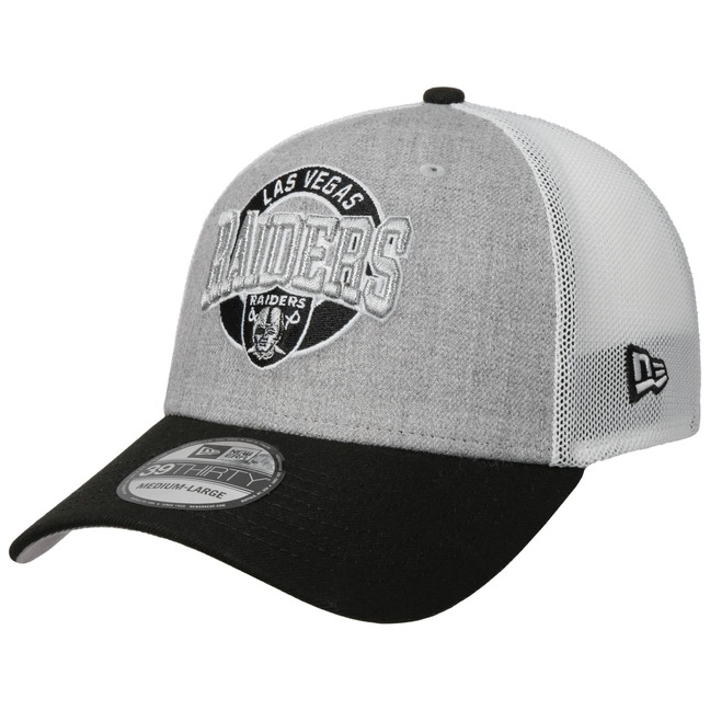 New Era Las Vegas Raiders bobble beanie hat in grey