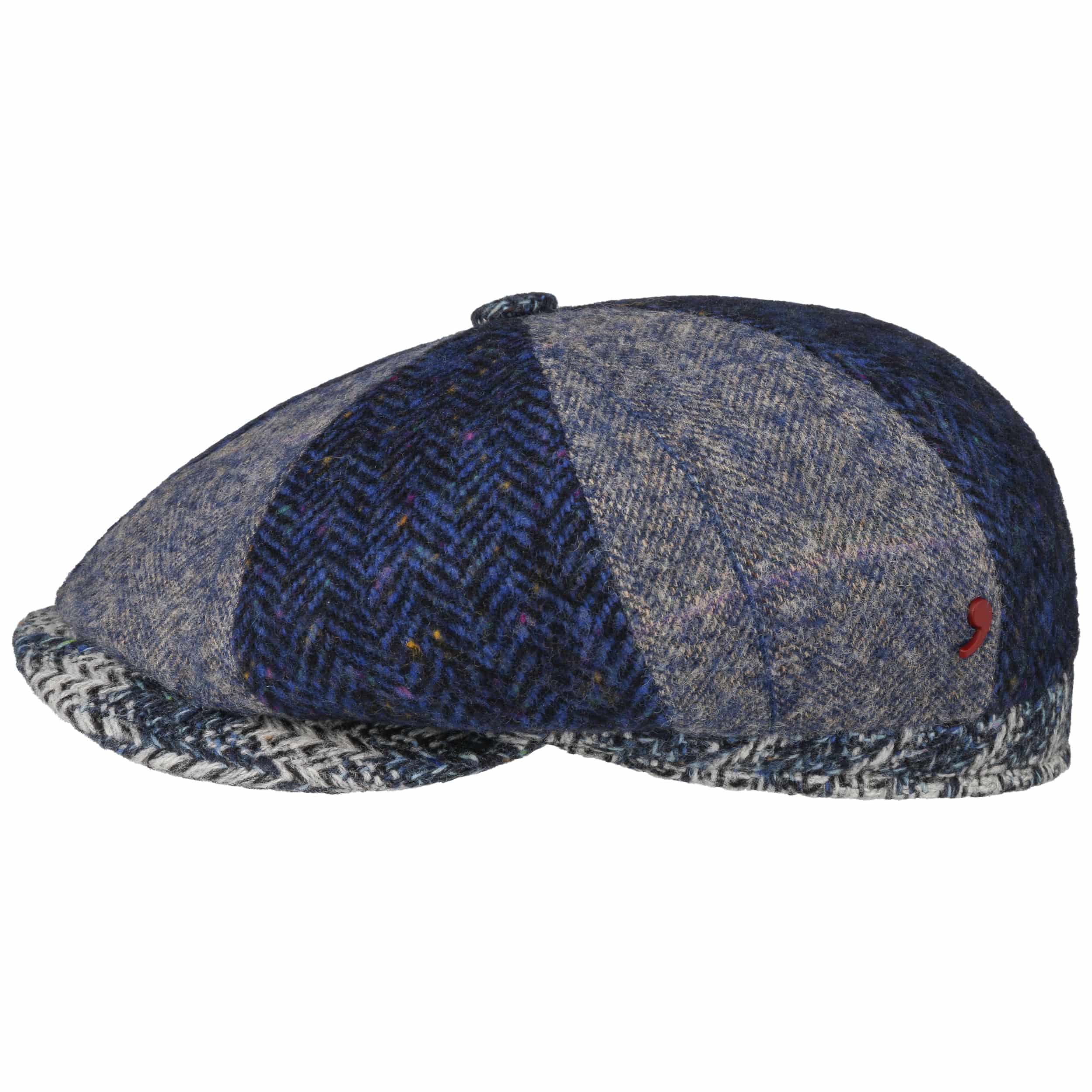 8 Panel Patchwork Flat Cap by Alfonso D’Este - 113,95