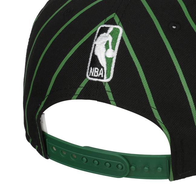 New Era Flat Brim 9FIFTY Boston Celtics NBA Black and Green Snapback Cap