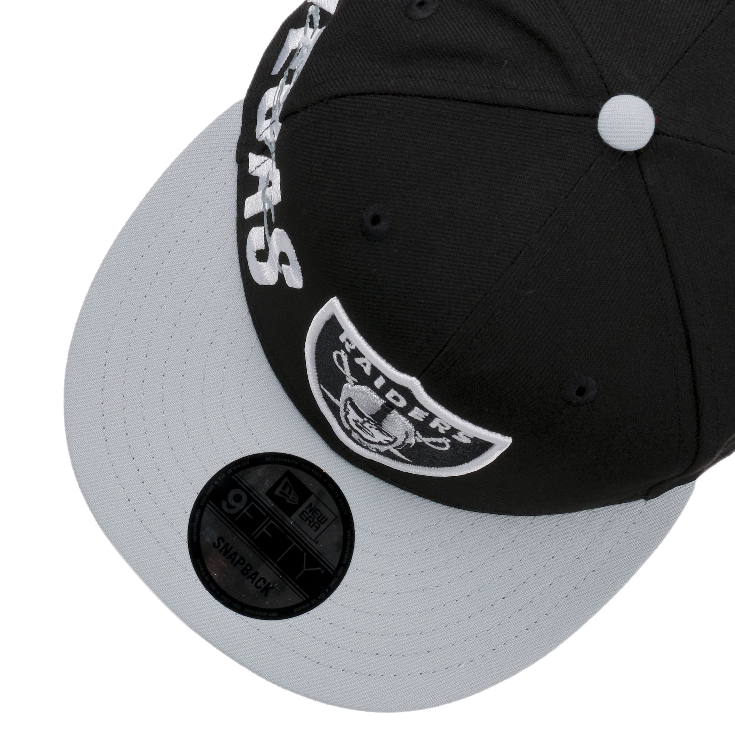 Las Vegas Raiders Lift Pass 9FIFTY Snapback Hat, Gray, NFL by New Era