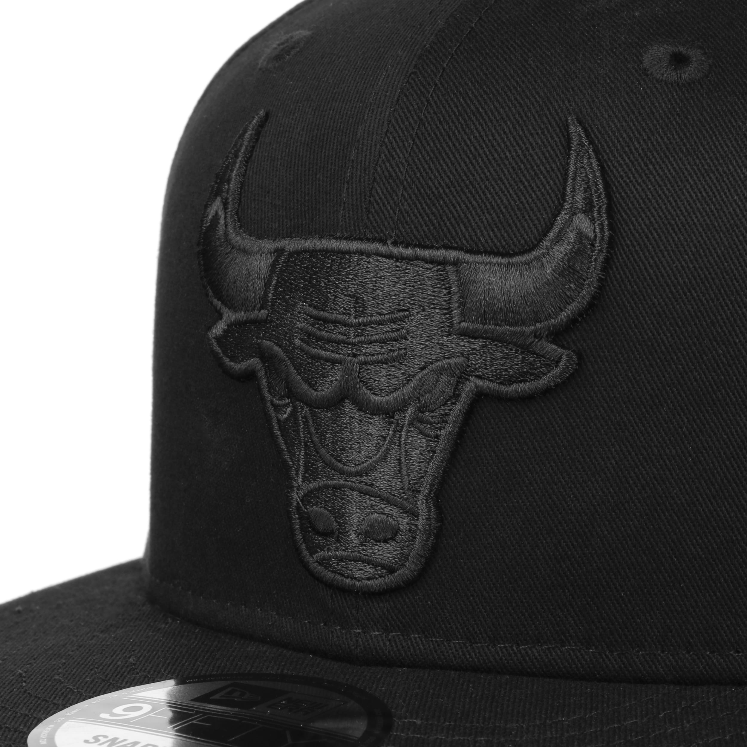 New Era Flat Brim 9FIFTY Chicago Bulls NBA Black Snapback Cap