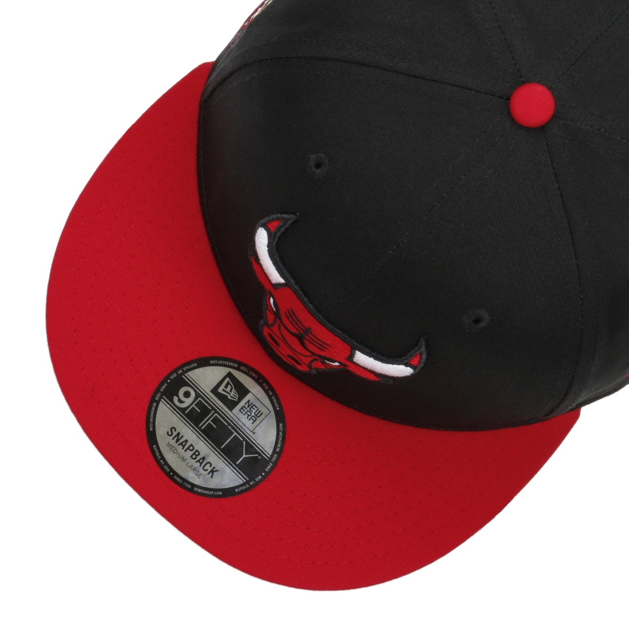 New Era Flat Brim 9FIFTY Patch Panel New York Yankees MLB Red and Black  Adjustable Cap