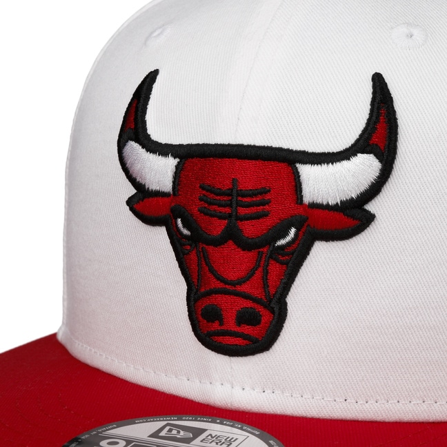 New Era Flat Brim 9FIFTY White Crown Chicago Bulls NBA White and