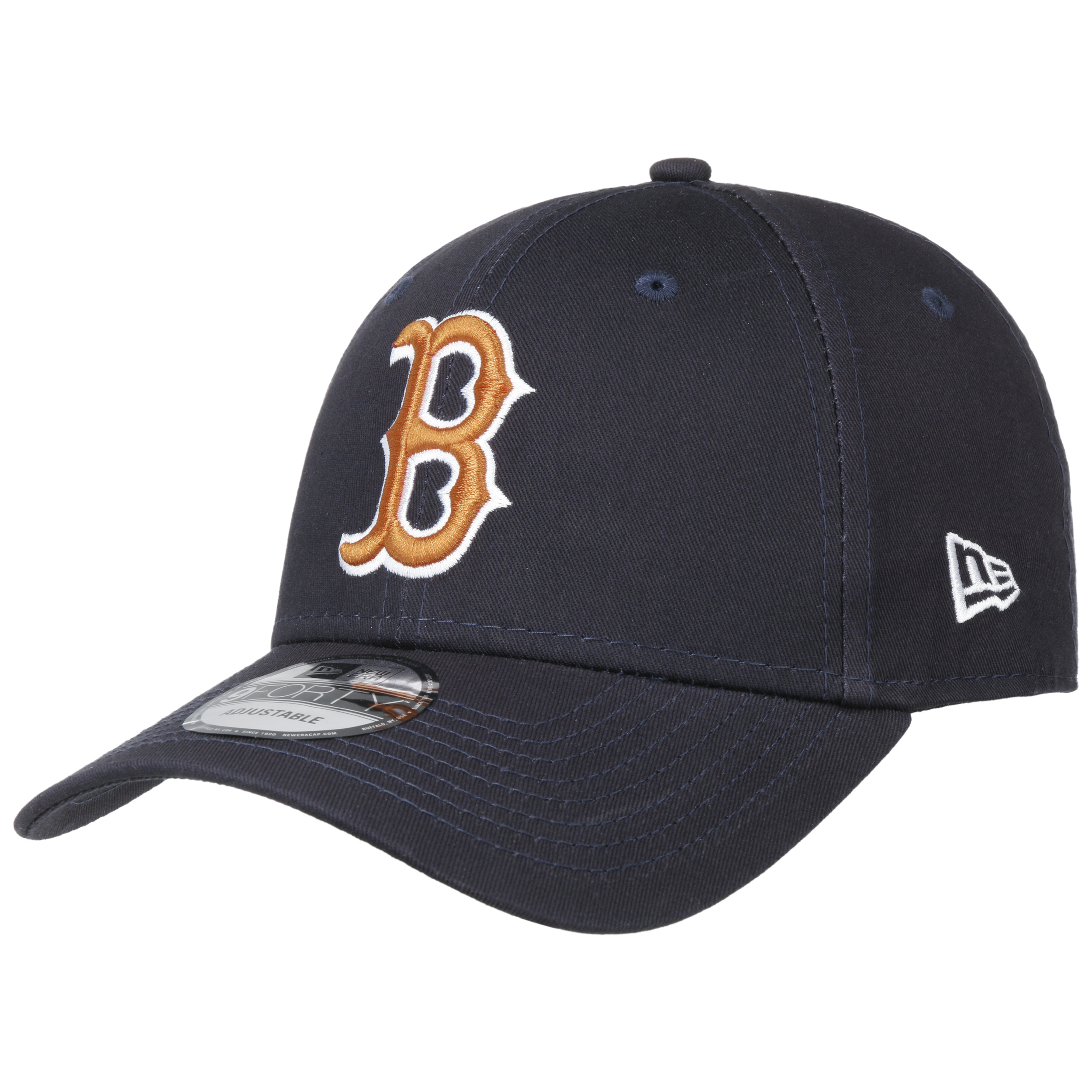 Boston Red Sox Fitted New Era 59FIFTY On Wool 'B' Logo Navy Cap Hat Grey UV