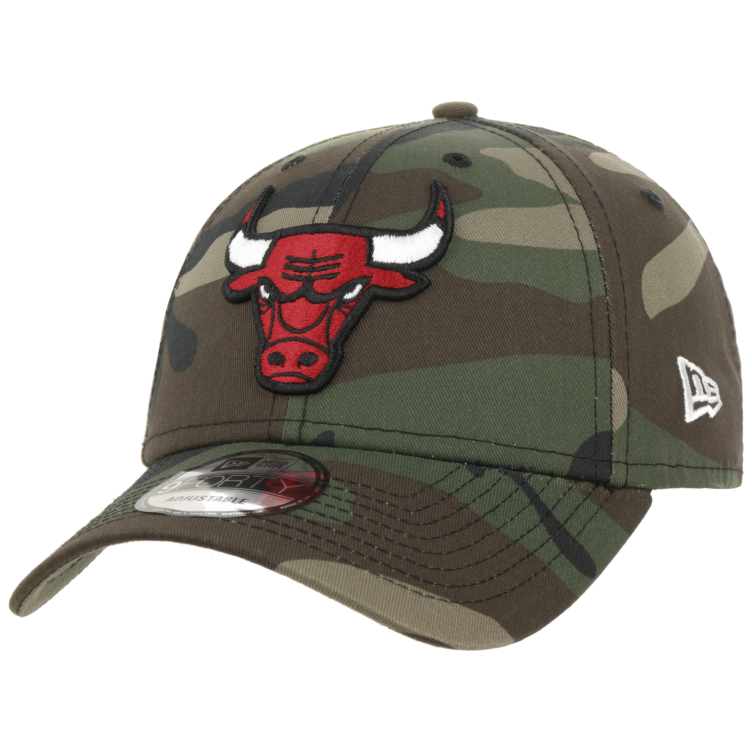 New Era Curved Brim 9FORTY All Over Camo Chicago Bulls NBA Camouflage and  Black Adjustable Cap