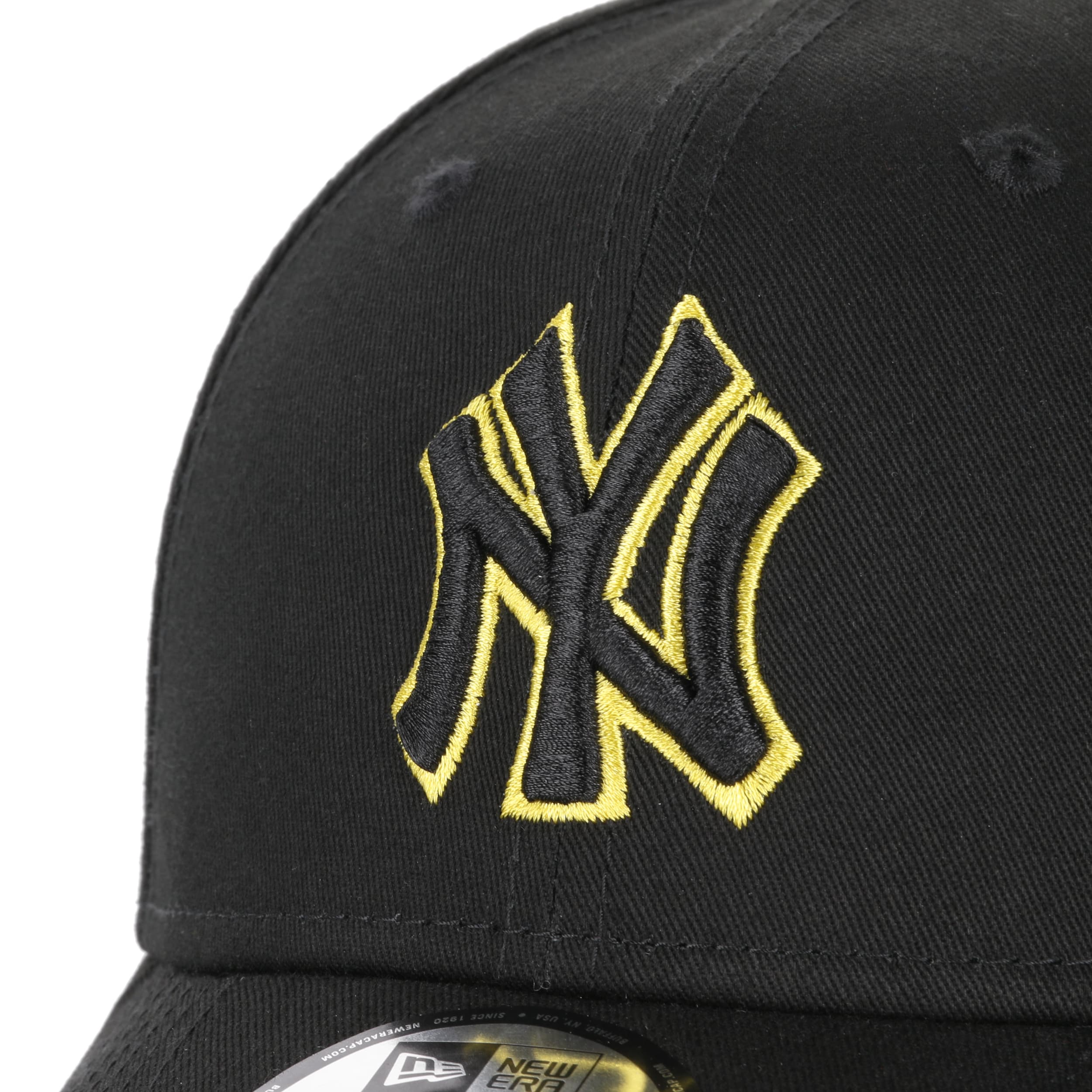 ◎New Era◎ MLB New York Yankees outline logo ball cap black New Era Curved Brim Black Logo 9FORTY Pop Outline New York