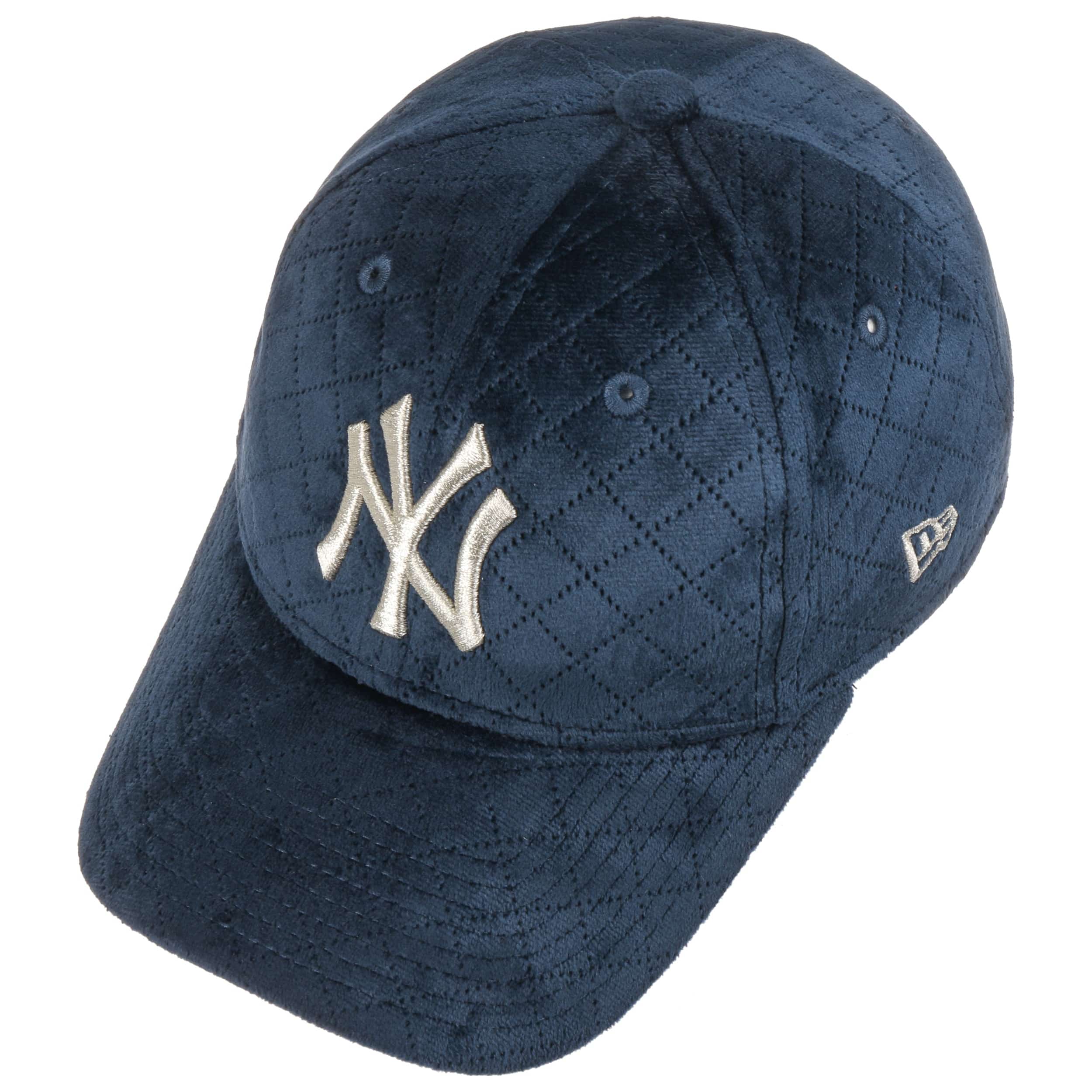 New Era Curved Brim 9FORTY Flower New York Yankees MLB Navy Blue Adjustable  Cap