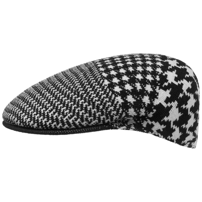 Abstract Houndstooth 504 Flat Cap by 