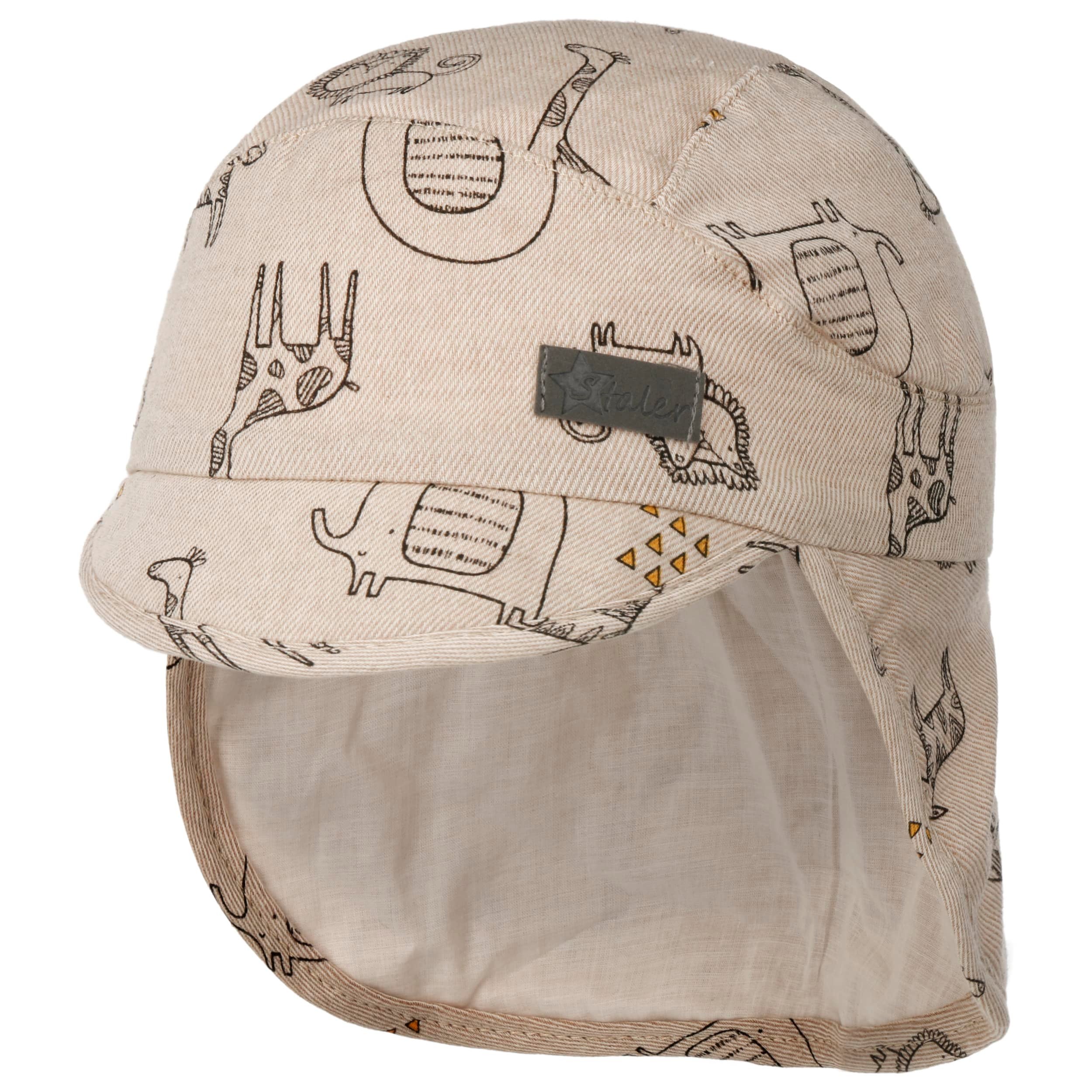 Sterntaler Cappellino Invernale Per Bambino Con Protezione Collo, Cotone Morbido Con Stamipa Tartarughe