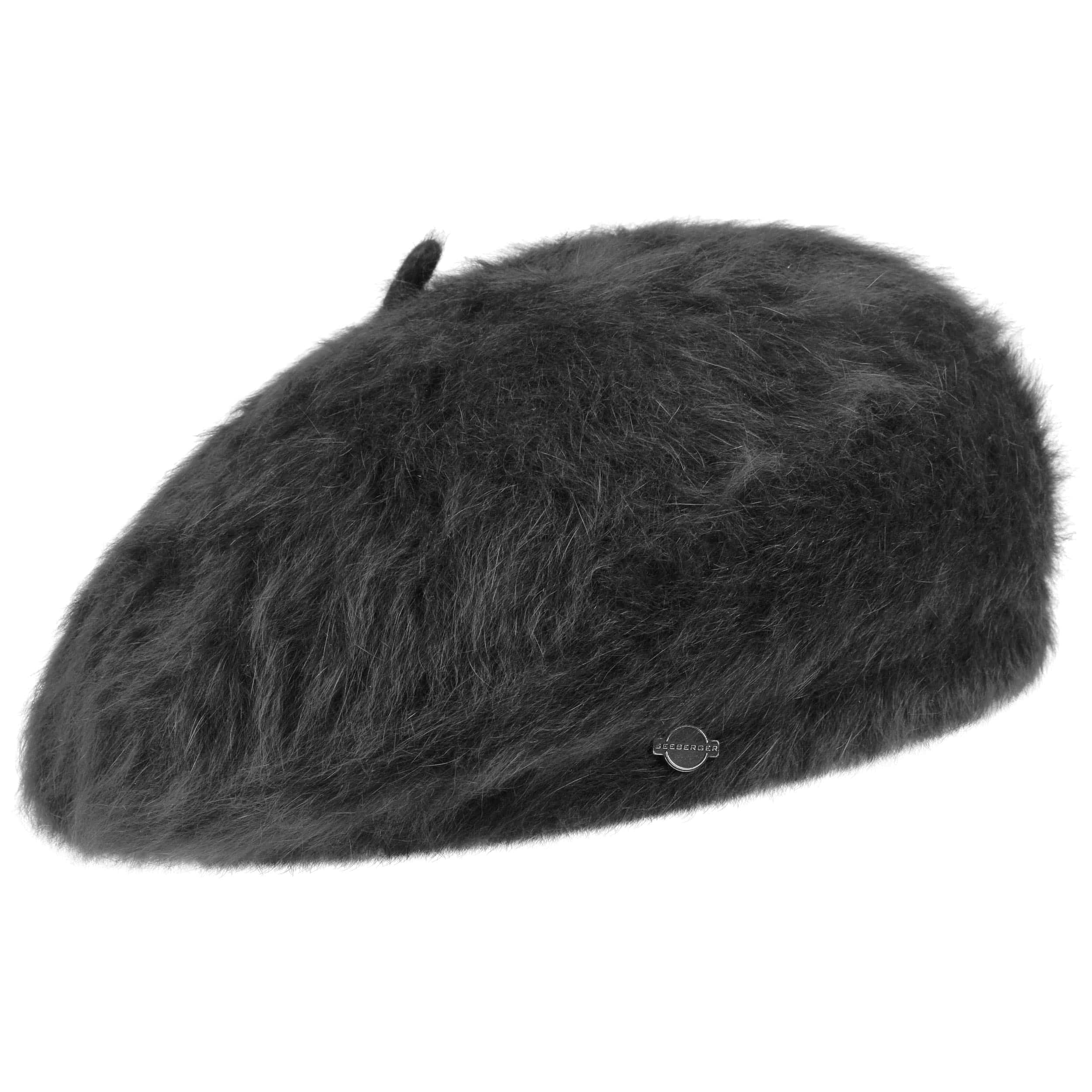 black angora beret