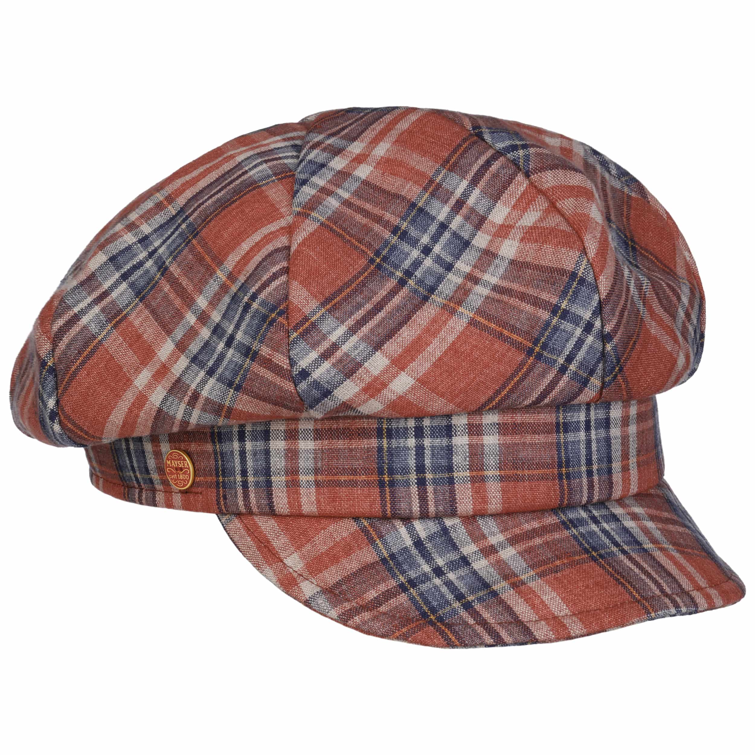 Checkered best sale newsboy cap