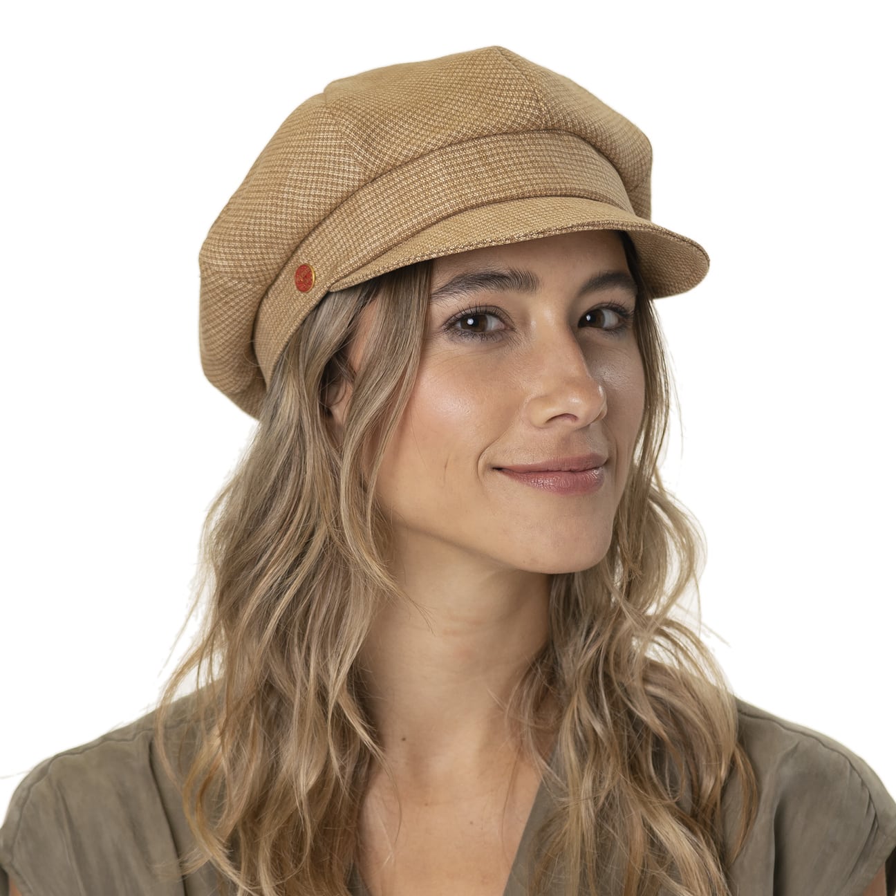 Anja Summer Linen Newsboy Cap by Mayser > Shop Hats, Beanies & Caps