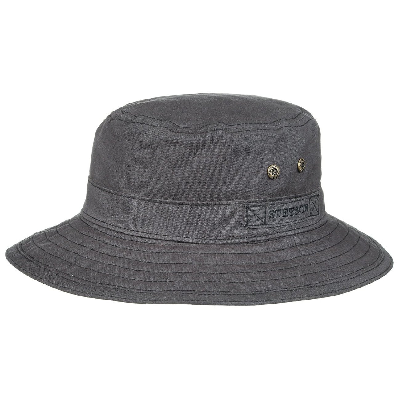 stetson waxed cotton bucket hat