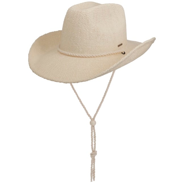 Western Cowboy Hat - Drawstring Fishing Hat with Wide Brim for