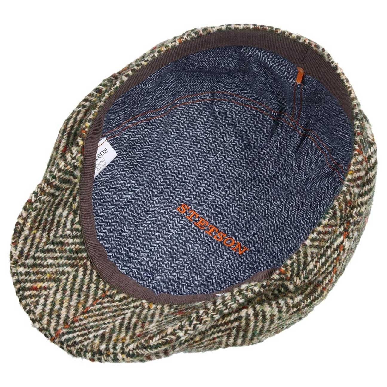 Belfast Herringbone Flat Cap by Stetson - 69,00