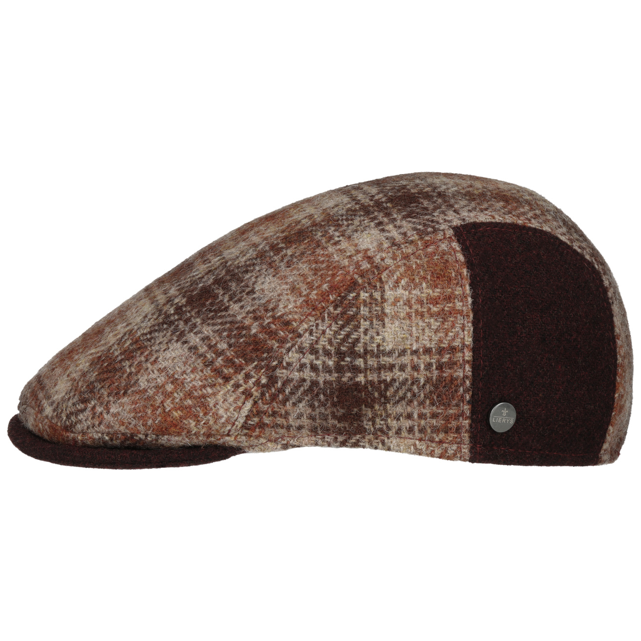 Benrover Check Flat Cap by Lierys --> Shop Hats, Beanies Caps