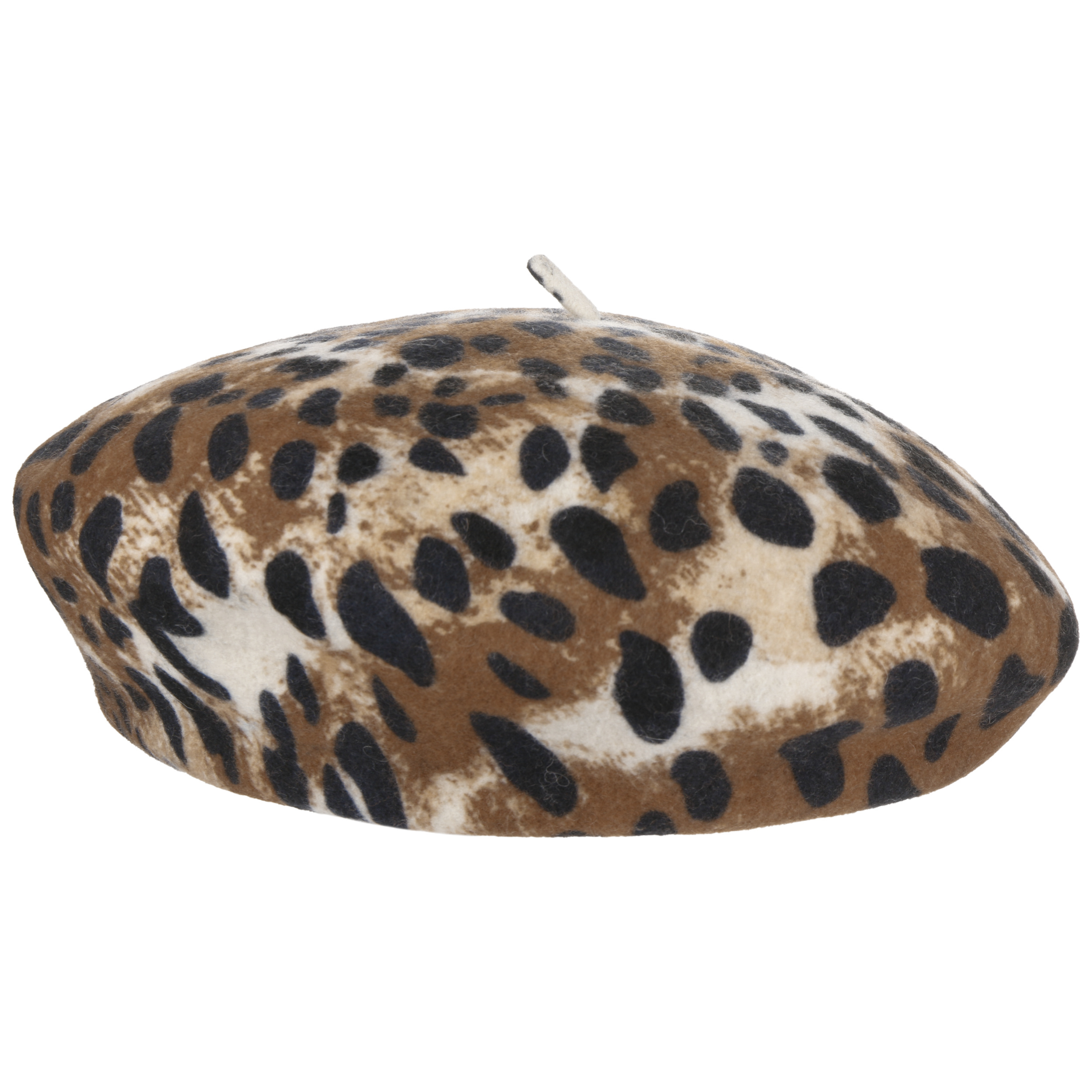 brixton leopard beret