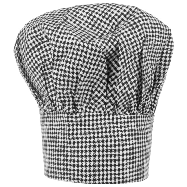 checkered chef hat