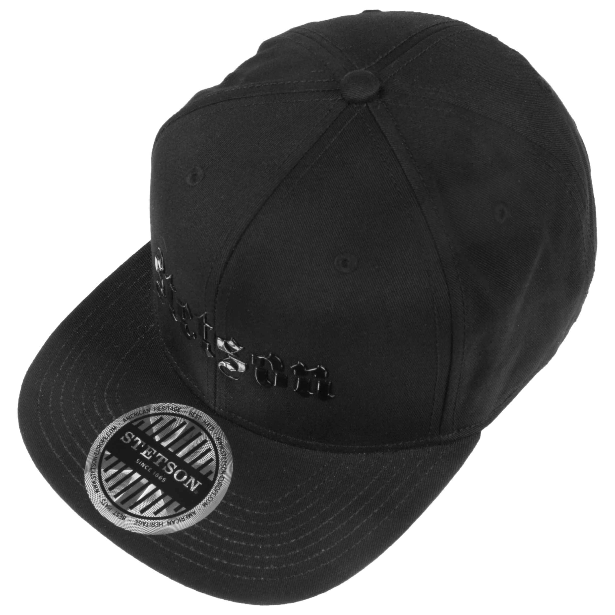 Black Lettering Cotton Cap By Stetson - 39,00