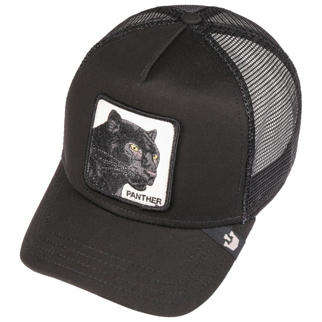 leather black panther hat