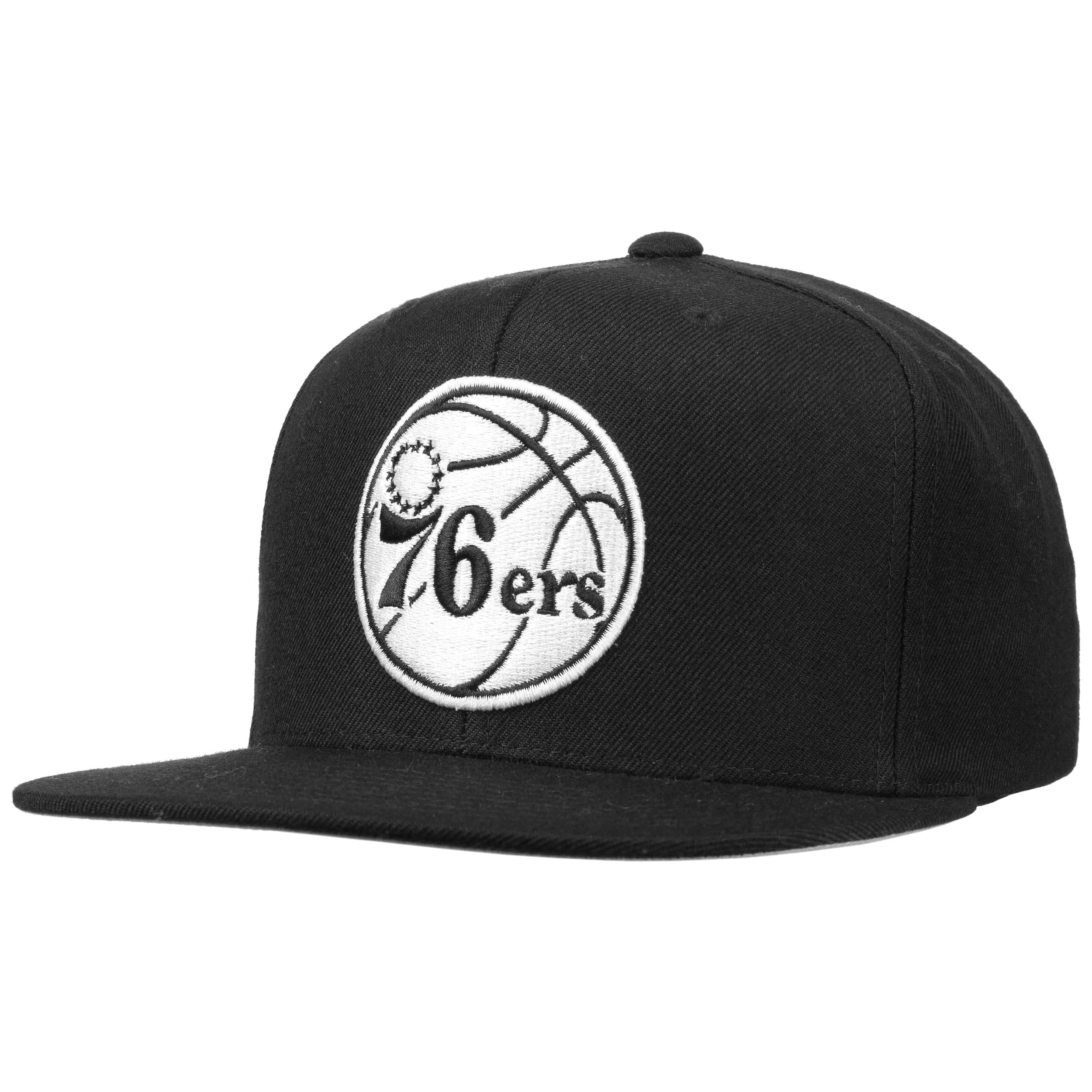 black and white mitchell and ness snapback