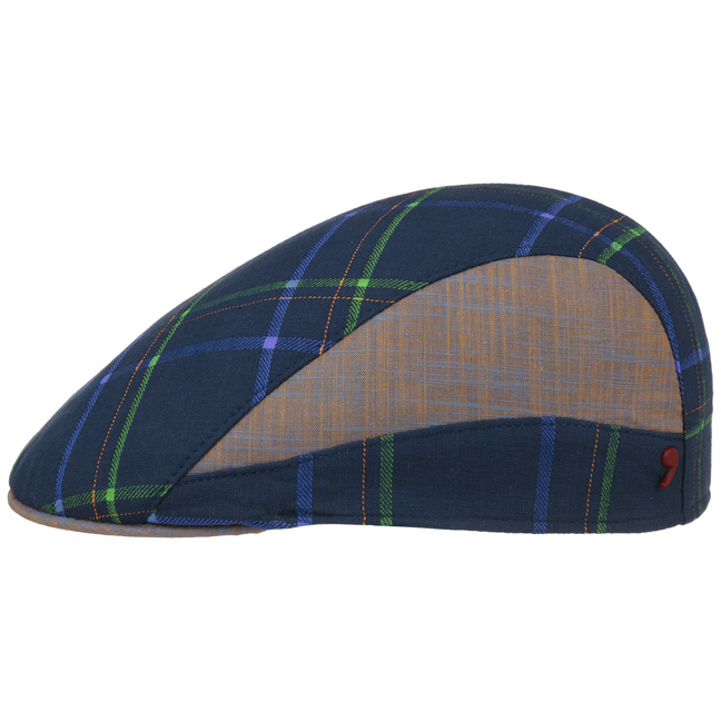 blue tartan flat cap