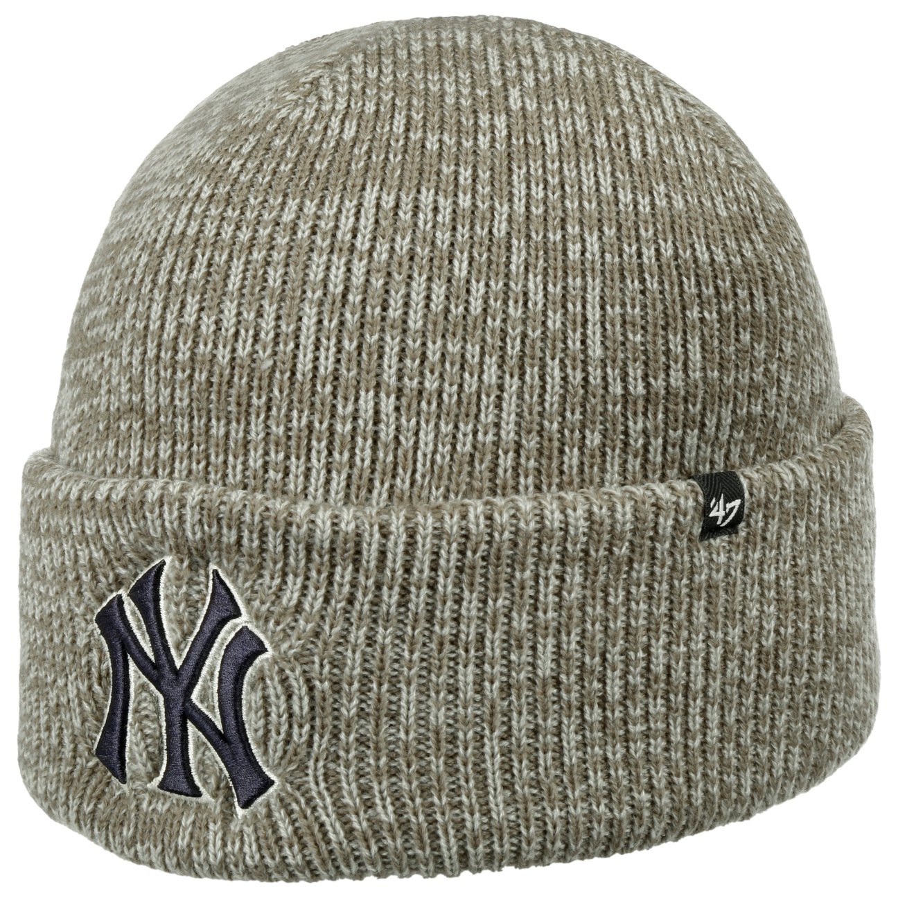 Bonnet En Laine Avec Logo NY Brodé - Style Côtelé, Revers Réglable - Couleur Greenport - Idéal Pour L'hiver, Look Streetwear