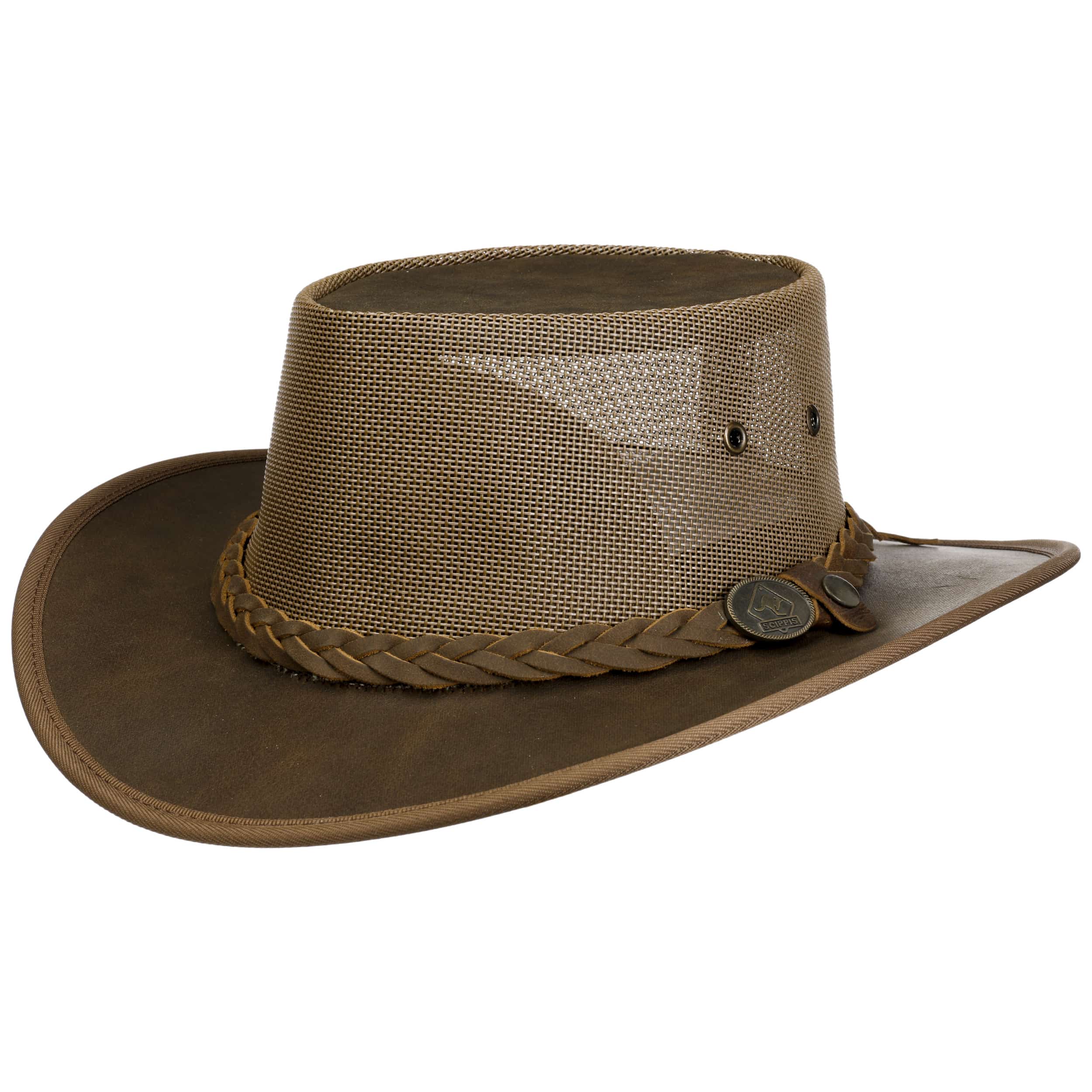Brandon Mesh Crown Leather Hat by Scippis - 72,95 €