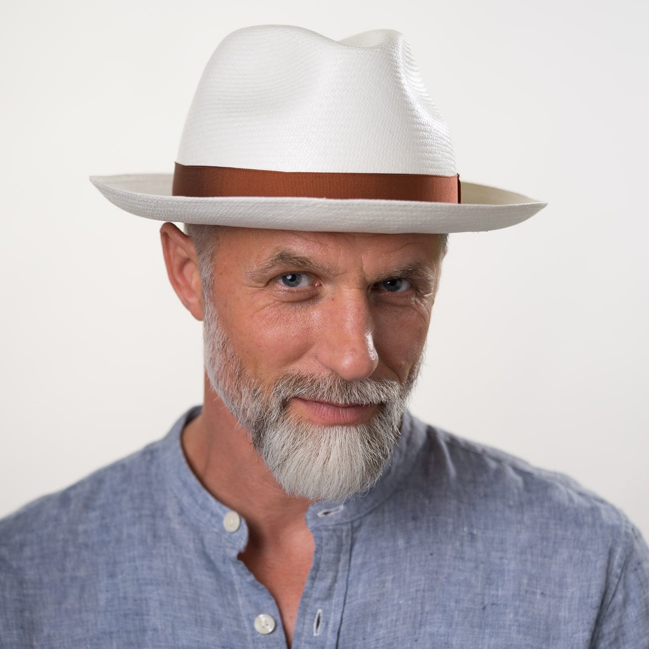 Brown Trim Small Panama Hat by Borsalino 311,95