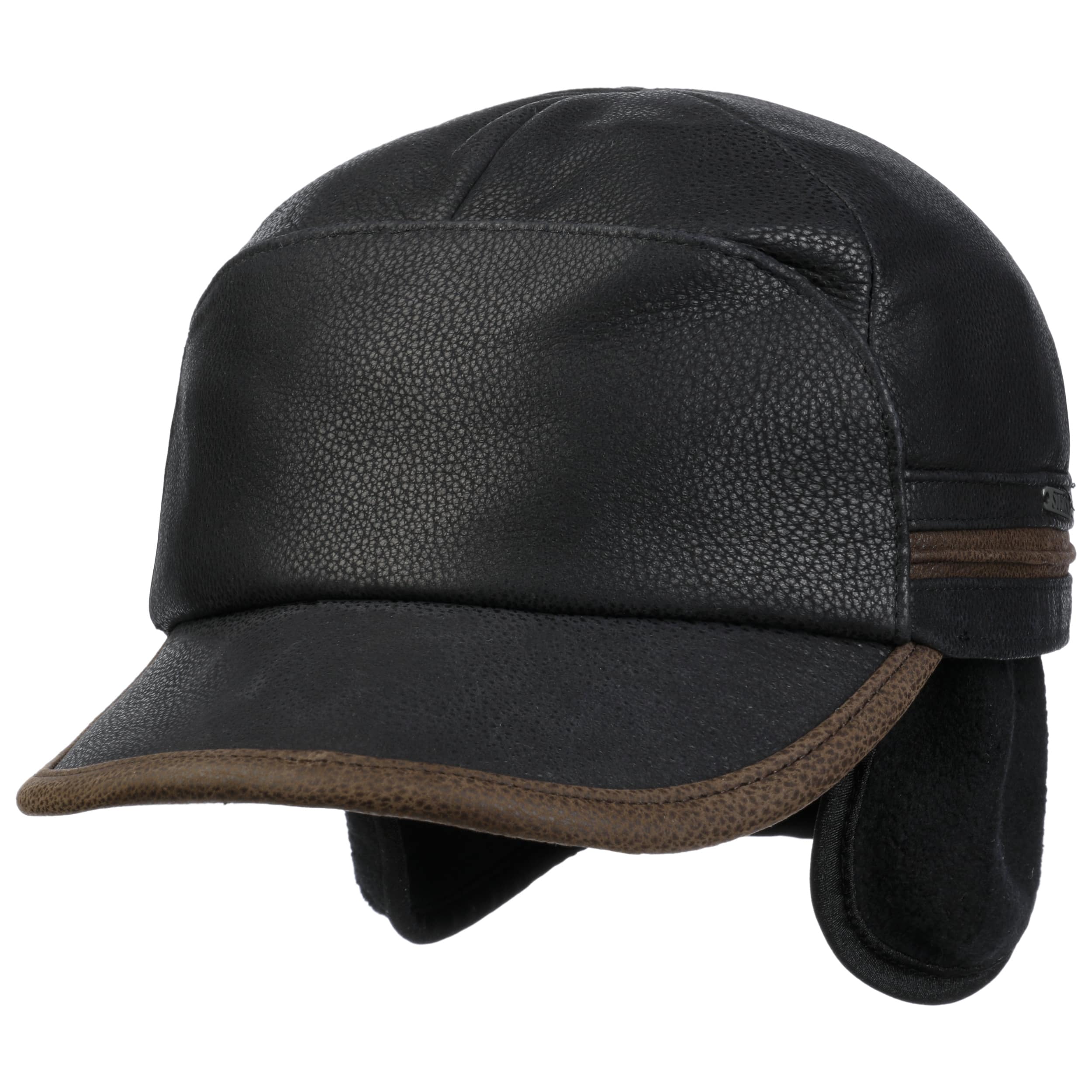 stetson leather baseball cap