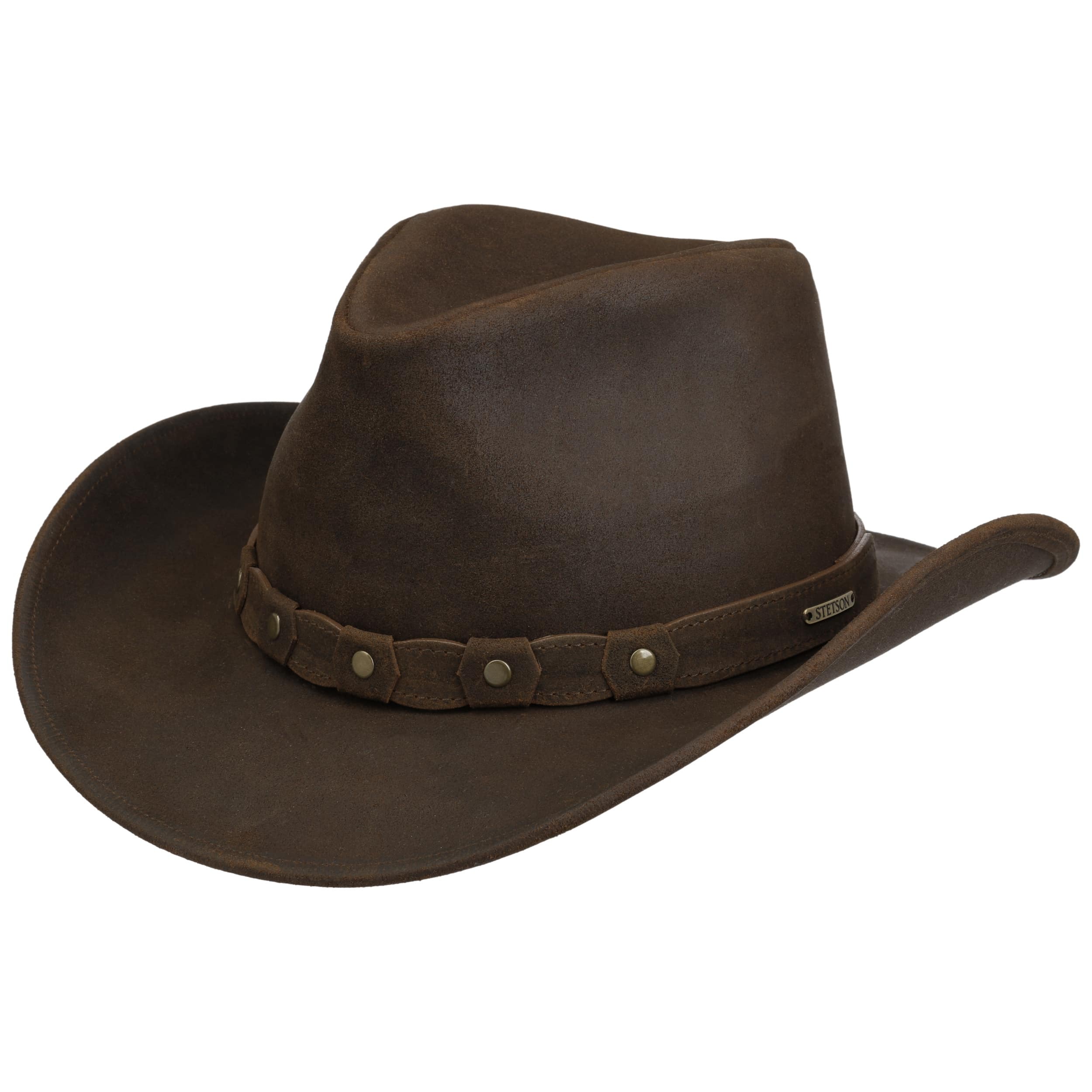 Mens leather stetson hats online