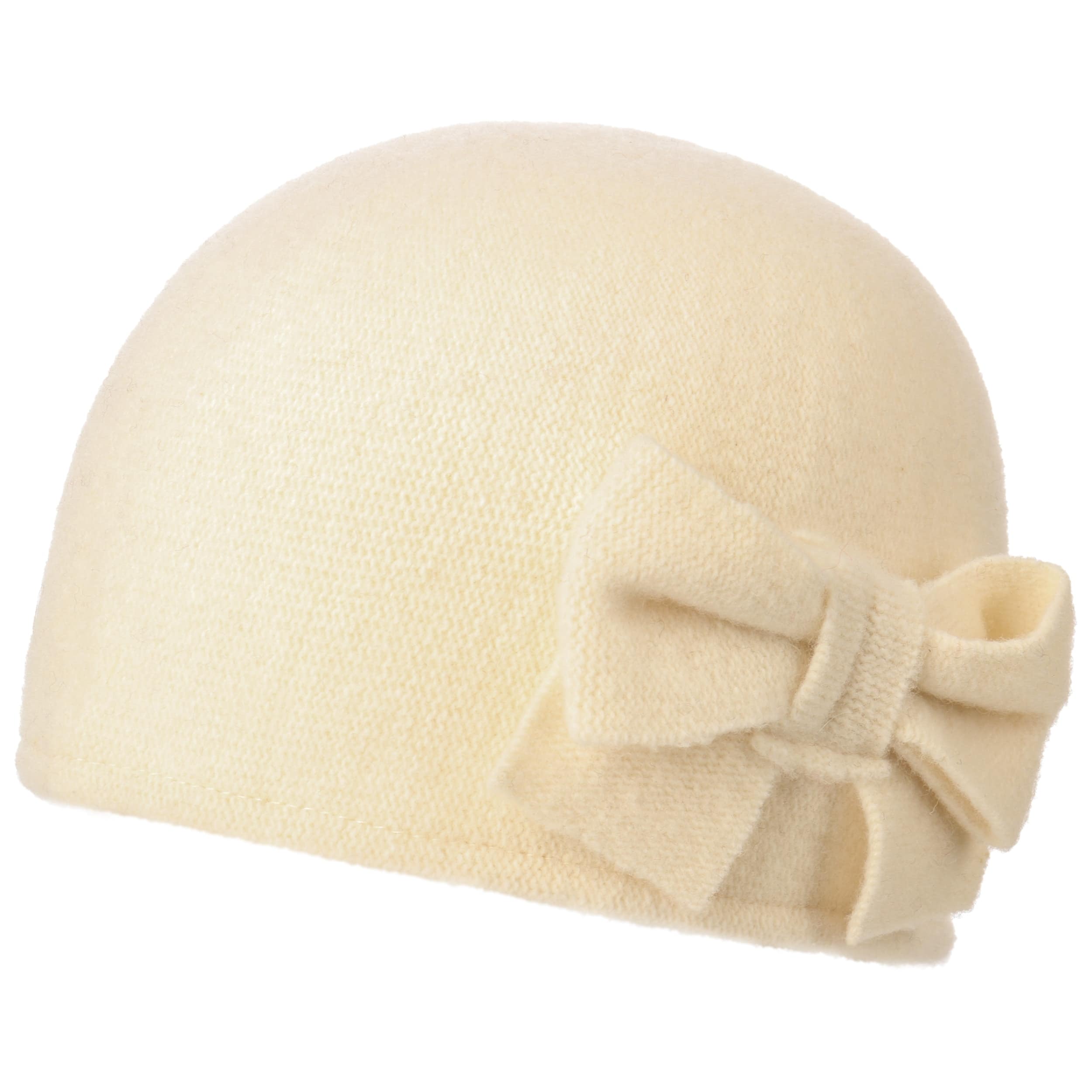 cream wool beanie